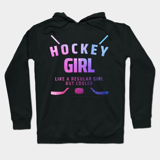 hockey girl Hoodie by Mandala Project